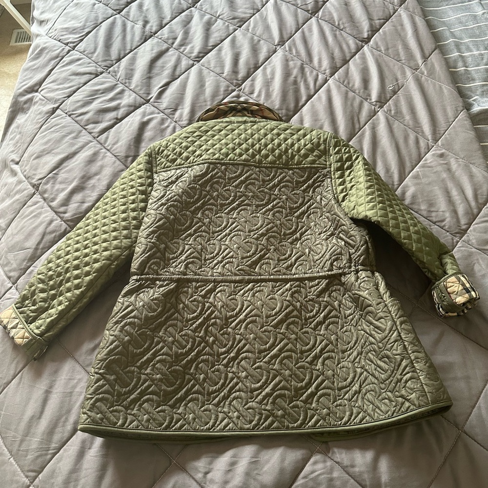 Kids Green gently use Burberry jacket .